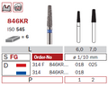 Fraise diamantée mandrin standard turbine 846KR