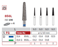 Fraise diamantée mandrin standard turbine 8576L