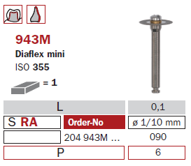 disque coupe couronne 943M DIAFLEX MINI