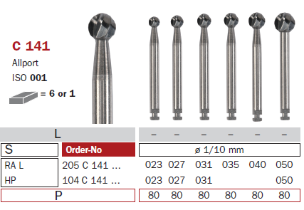 fraise de chirurgie carbure C141