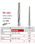 fraise de chirurgie acier RF162 Bone cutters Lindemann