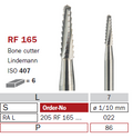 fraise de chirurgie acier RF165 Bone cutters Lindemann