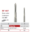 fraise de chirurgie acier RF407 Bone cutters Lindemann