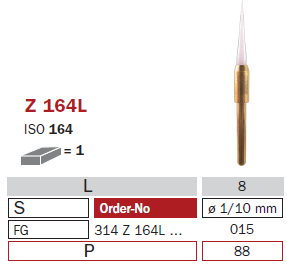 fraise de chirurgie acier Z164L Surgicut